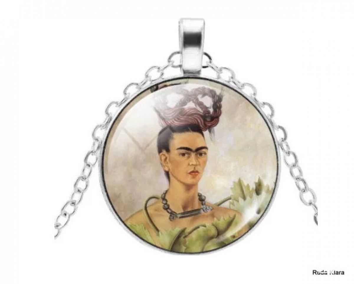naszyjnik z Frida Kahlo, łańcuszek zapinany